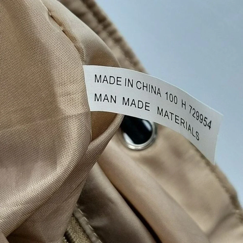 Union Bay Fox Backpack Bag Patch Nylon Purse Lightweight Snap Flap Tan